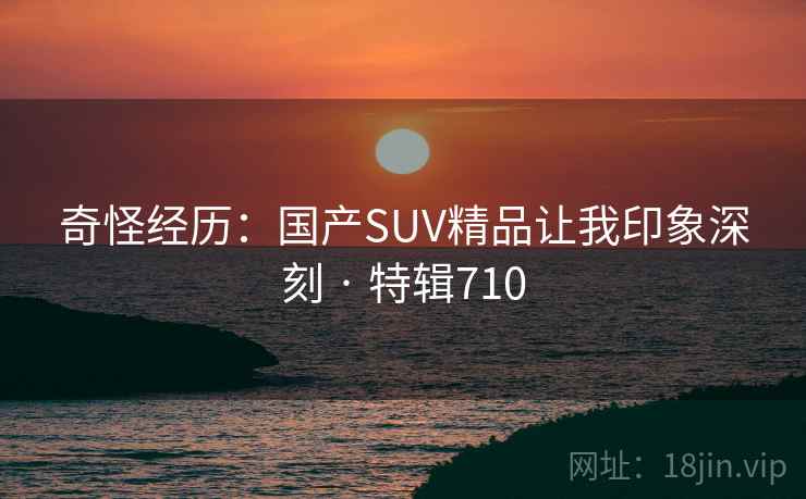 奇怪经历：国产SUV精品让我印象深刻 · 特辑710